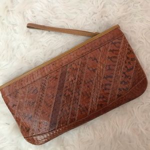Vintage Venetto Snakeskin Clutch Wristlet NWOT